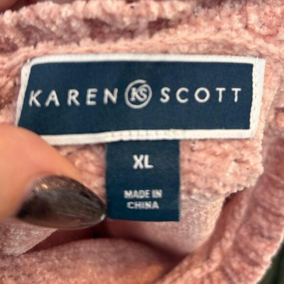 Karen scott blush chenille sweater - Picture 4 of 4